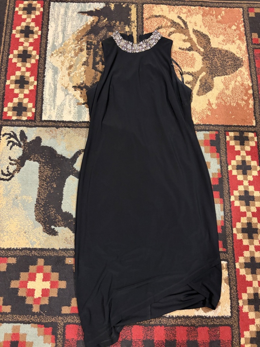 Womens sleeveless SLNY black dress